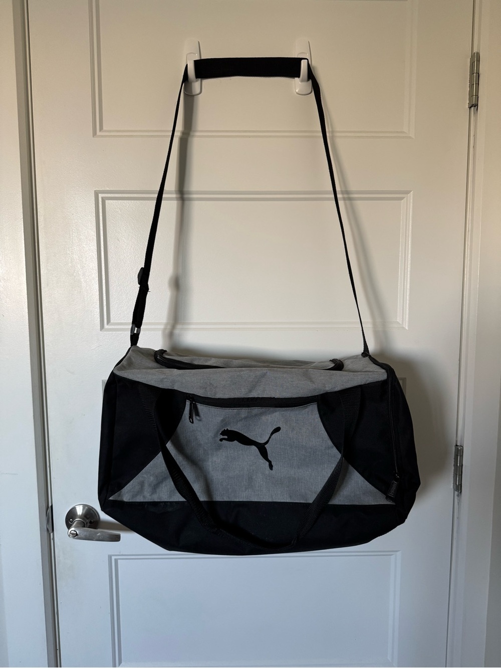 Puma Grey and Black Duffel Bag